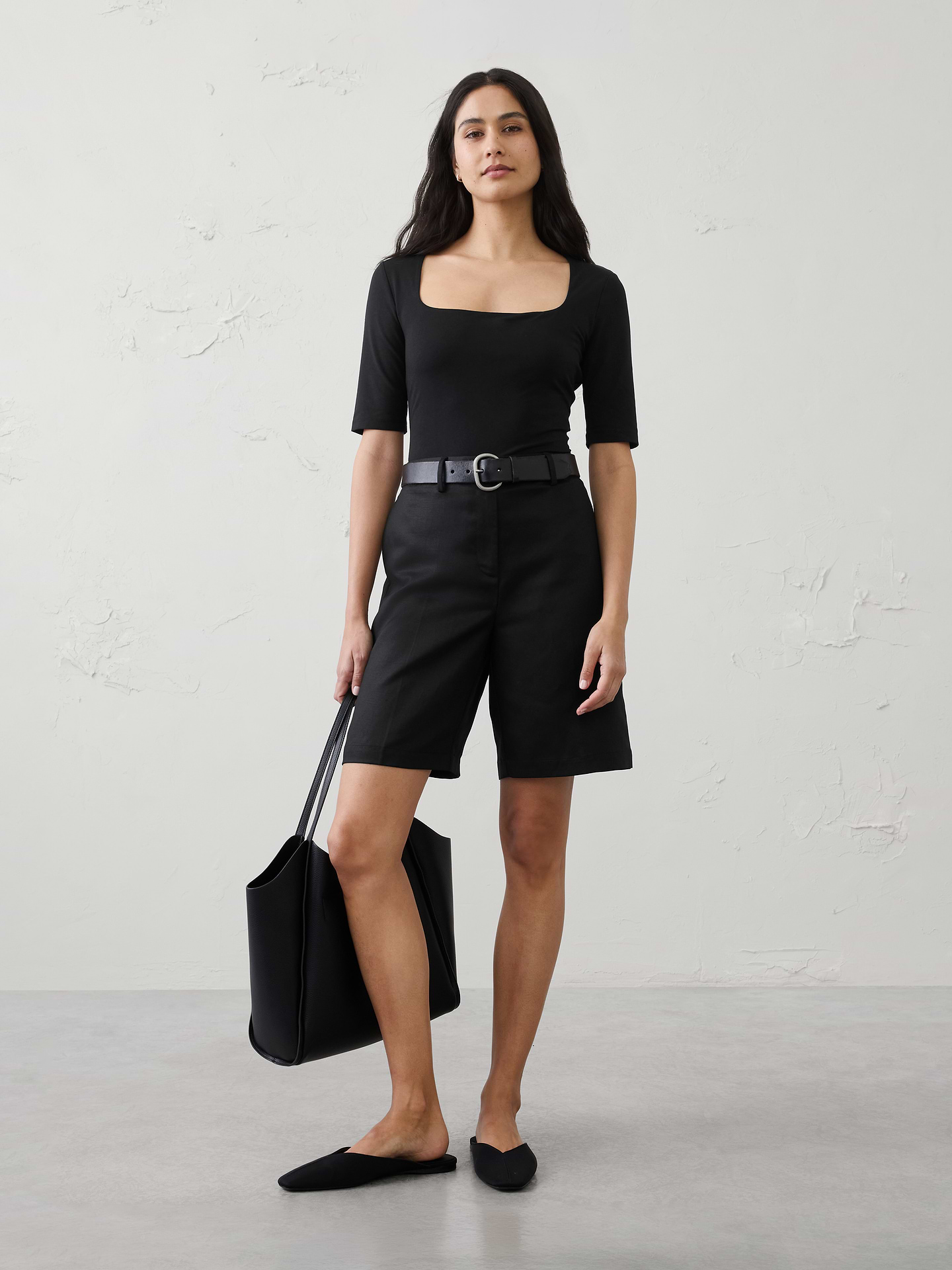 Image number 1 showing, Soft Stretch Square-Neck Top