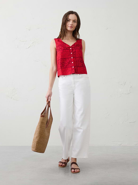 Button-Through Top