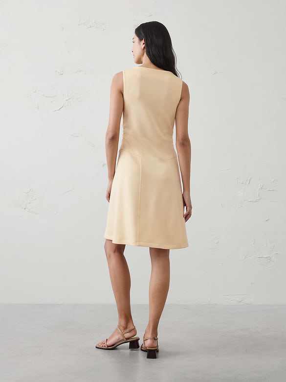 Soft Touch Shirred-Waist Knee-Length Dress