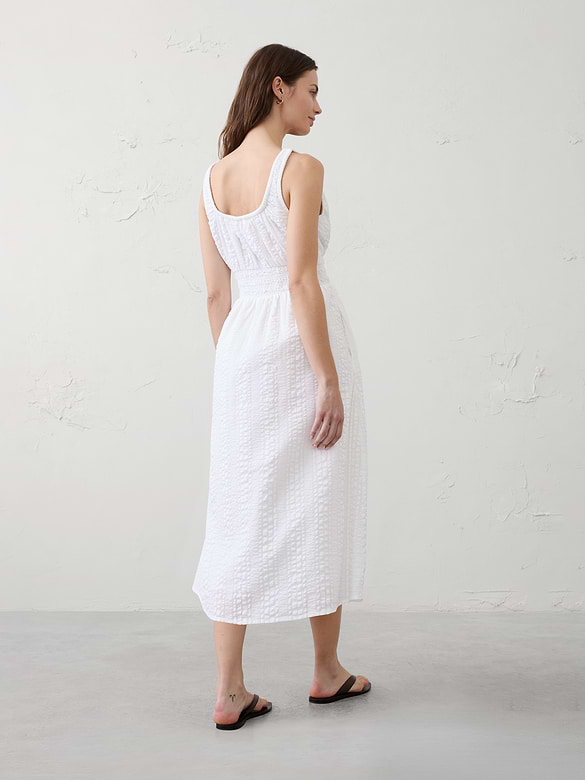 Smocked Waist Midi Dress