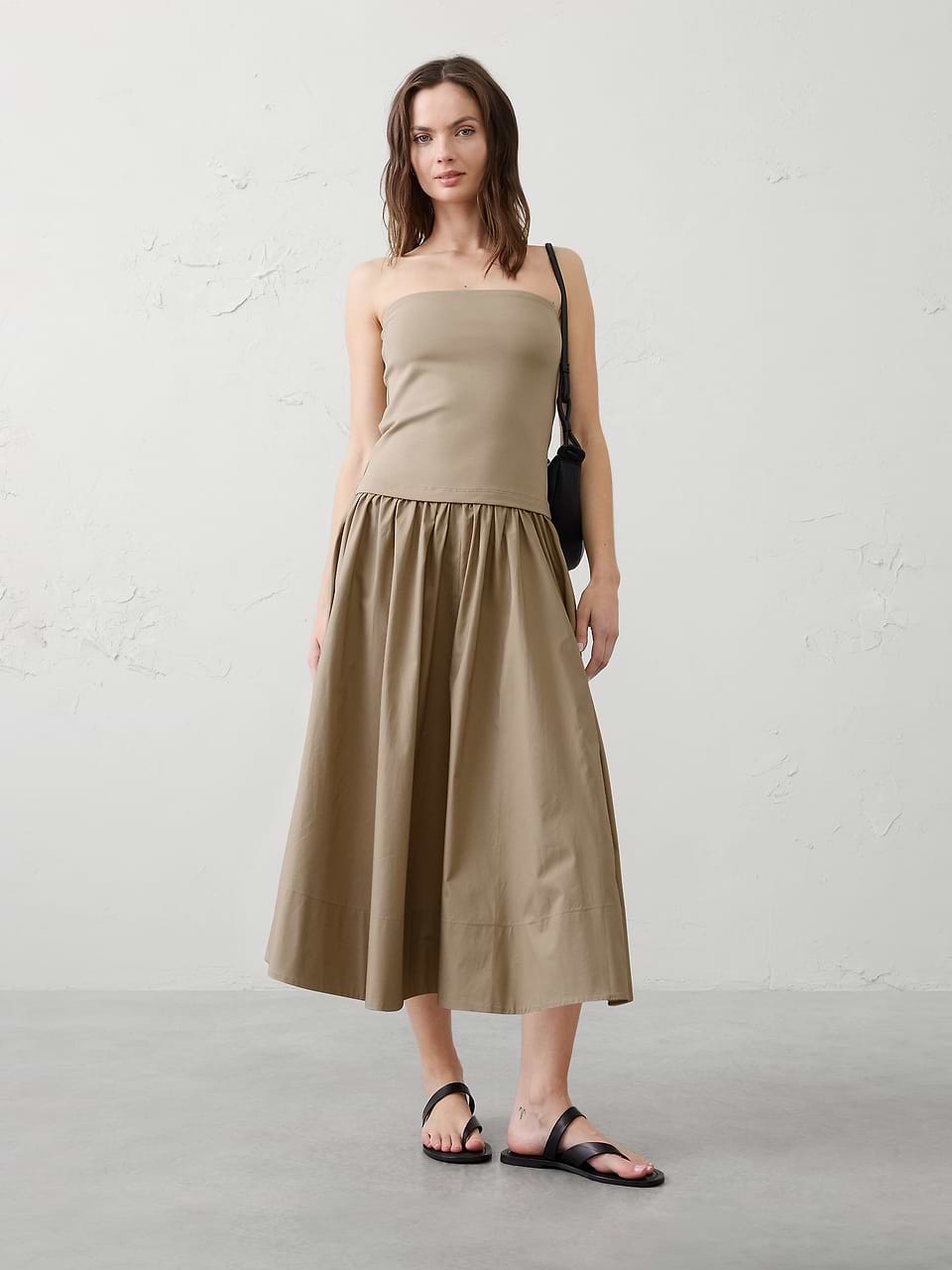 Strapless Midi Dress