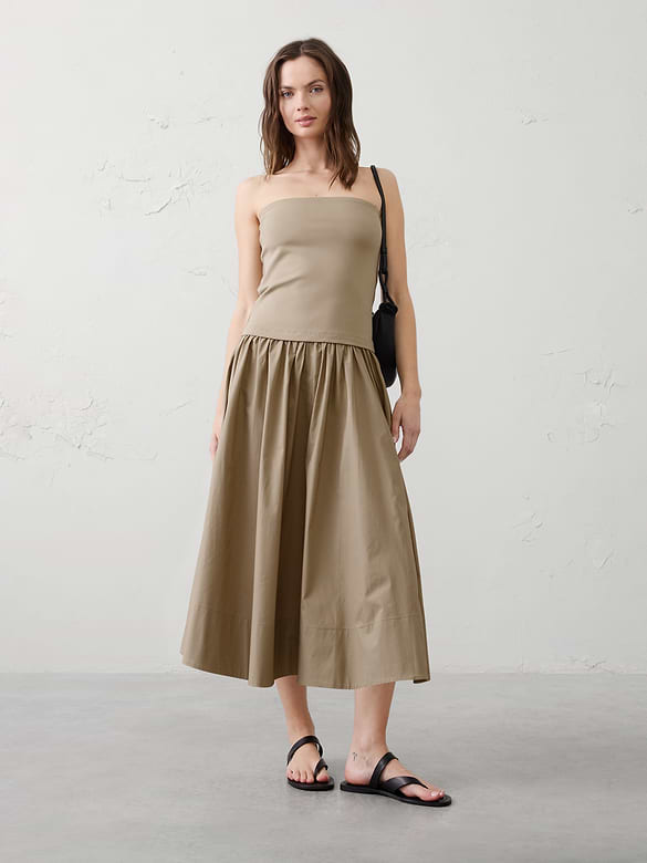 Strapless Midi Dress