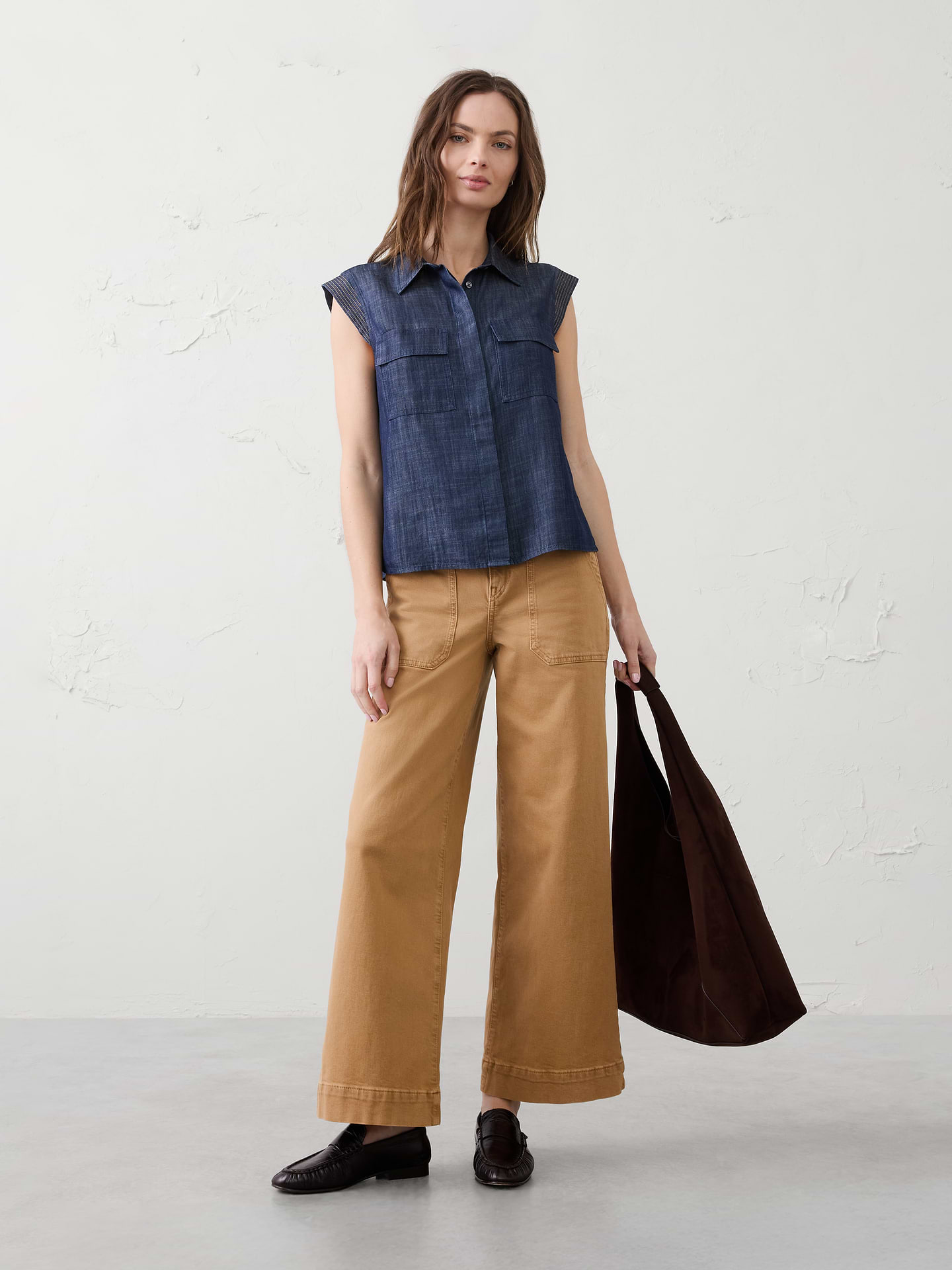 Image number 6 showing, Trapunto Cap-Sleeve Shirt