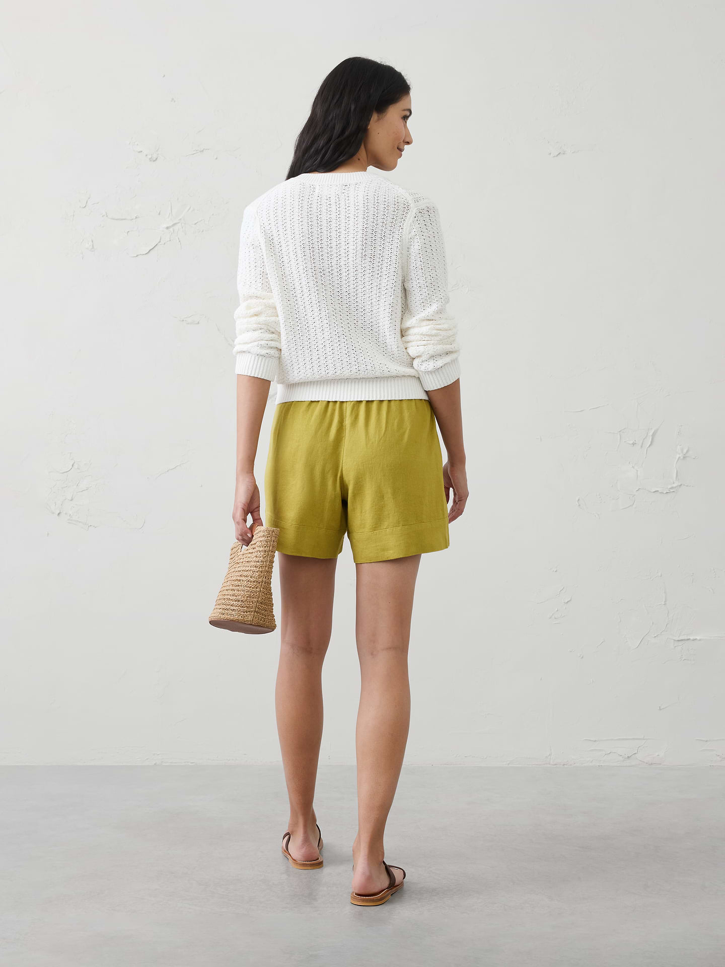 Image number 8 showing, Anyday High-Rise Linen-Blend Short