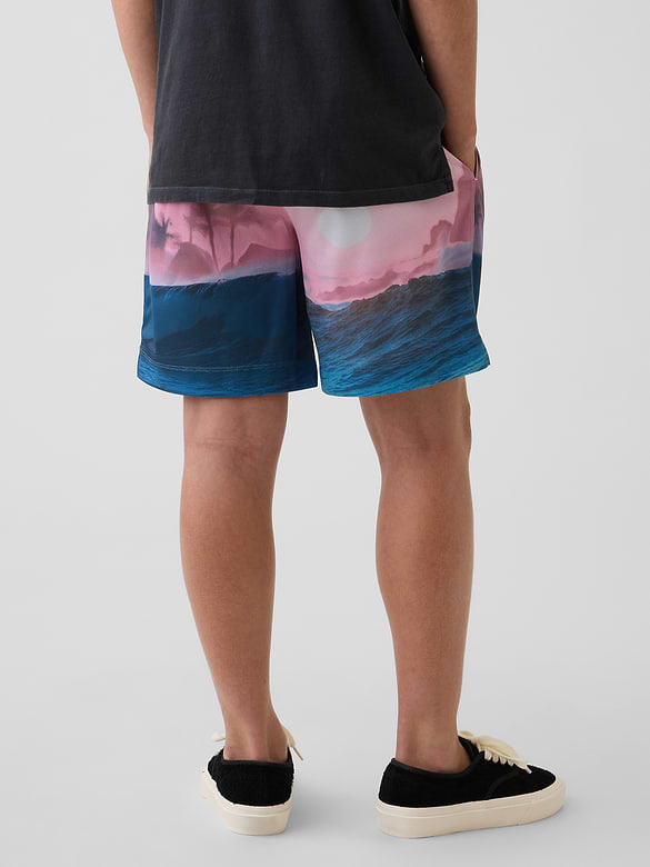Kids GapFit 6" Recycled Mesh Easy Shorts