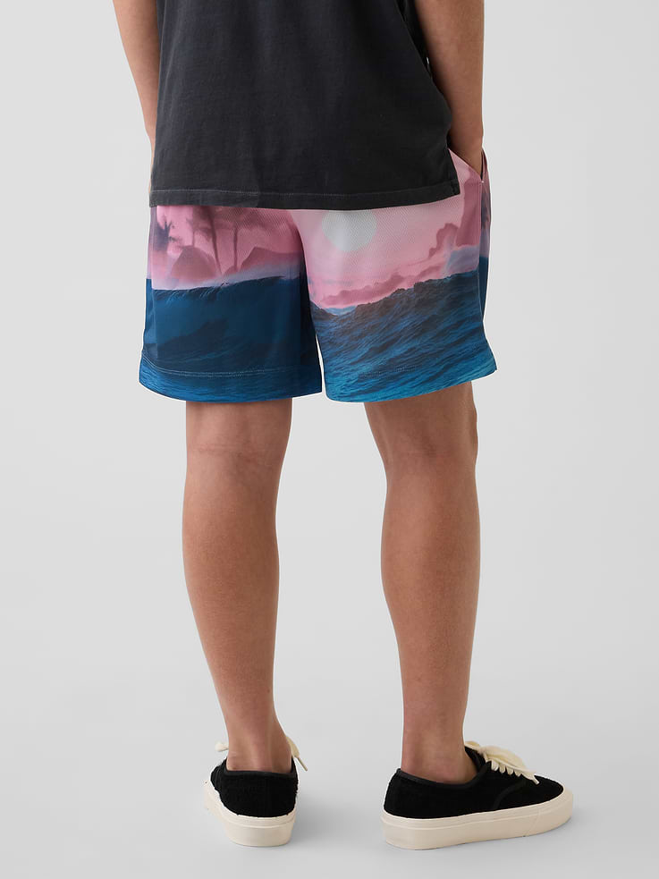 Image number 4 showing, Kids GapFit 6" Recycled Mesh Easy Shorts