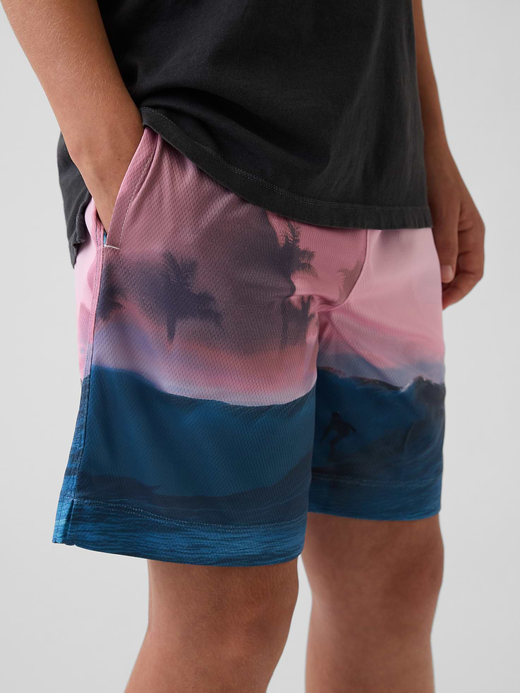 Image number 5 showing, Kids GapFit 6" Recycled Mesh Easy Shorts