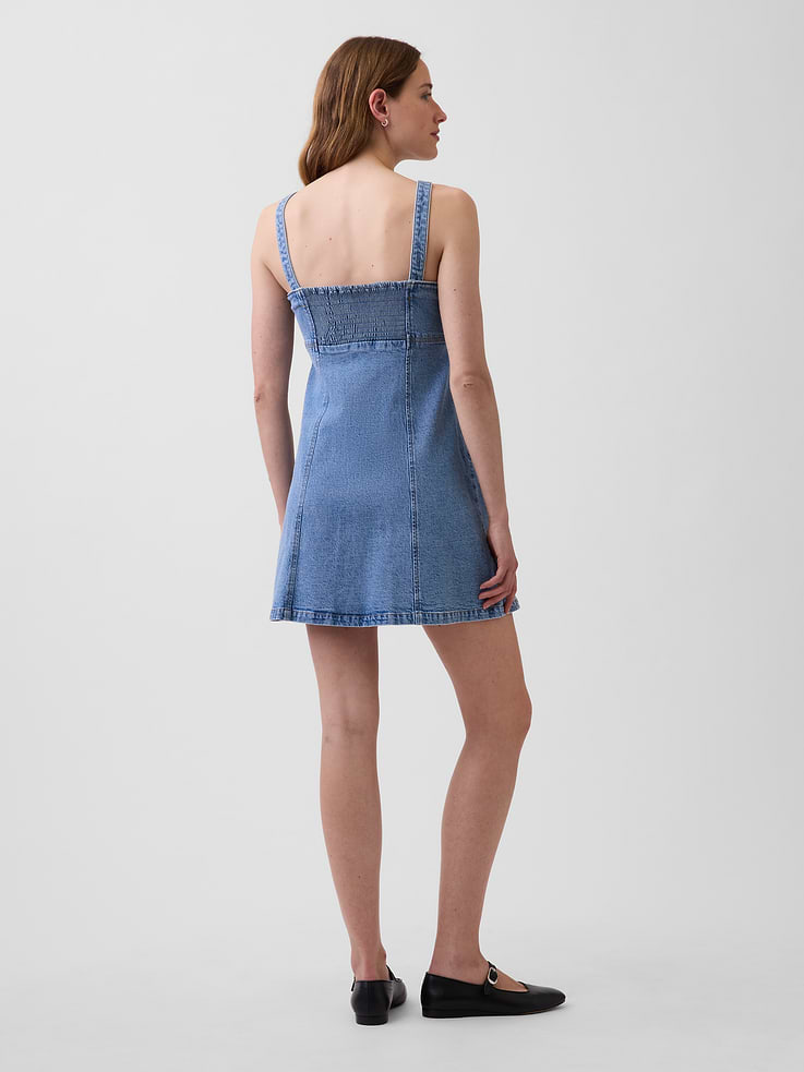 Image number 2 showing, Denim Paneled Mini Dress