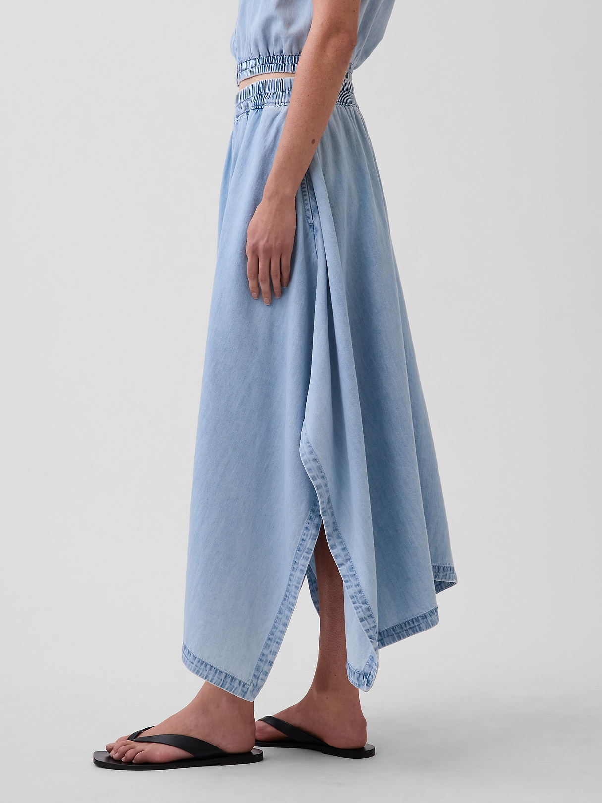 Denim Midi Handkerchief Skirt | Gap