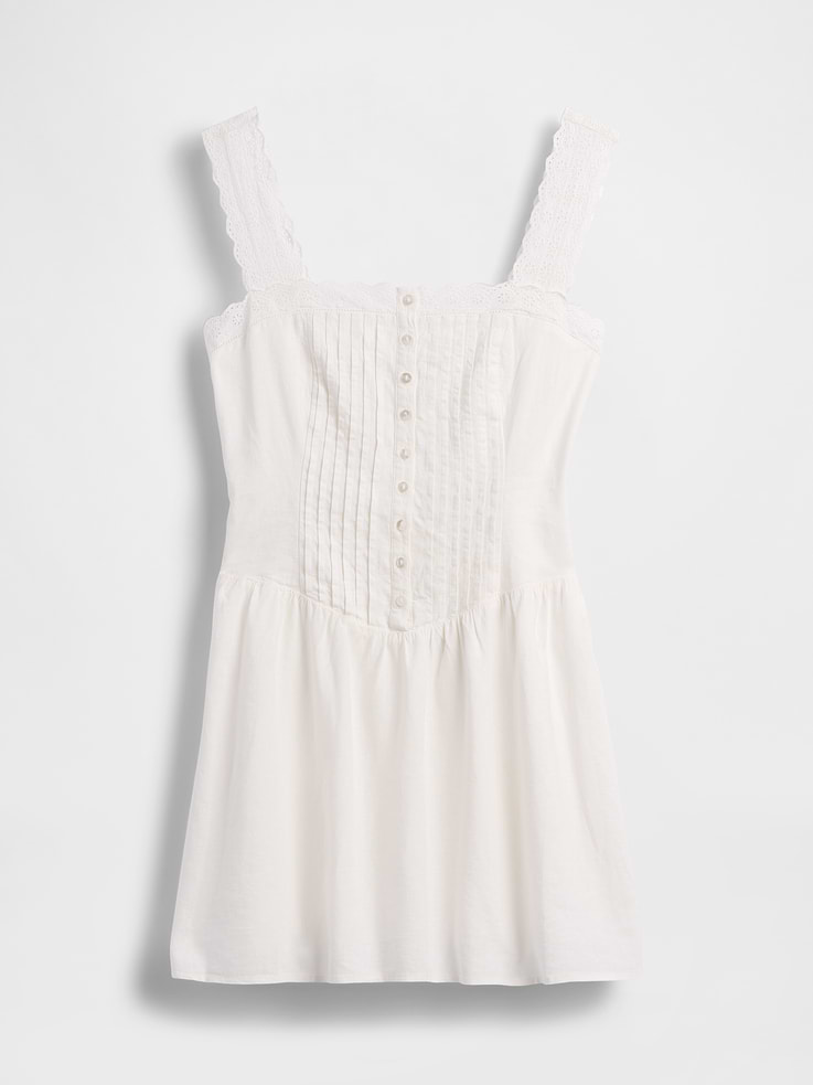 Image number 5 showing, Pintuck Drop-Waist Mini Dress