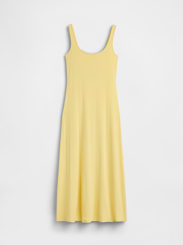 Modern Rib Square-Neck Maxi Dress