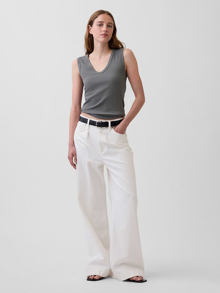 Image number 2 showing, Variegated Rib Tank Top