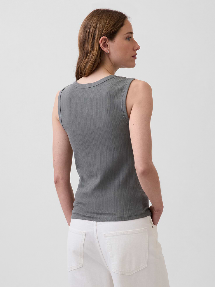 Image number 3 showing, Variegated Rib Tank Top