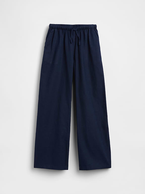 Kids Linen-Cotton Easy Wide-Leg Pants
