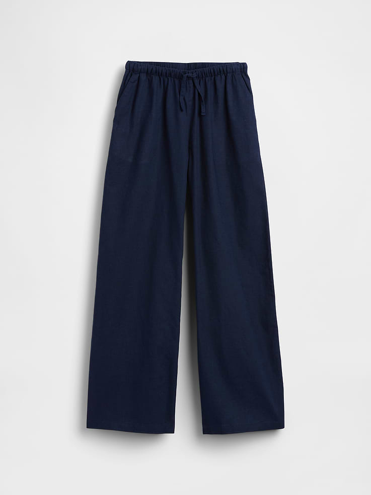 Image number 2 showing, Kids Linen-Cotton Easy Wide-Leg Pants