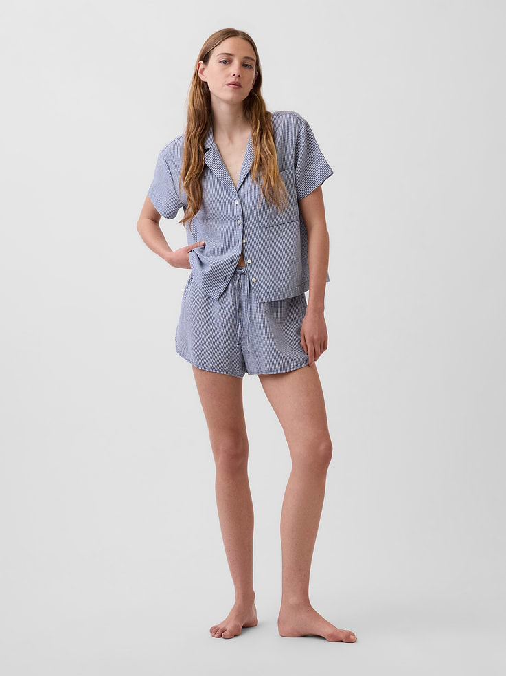 Image number 1 showing, Crinkle Gauze PJ Shorts