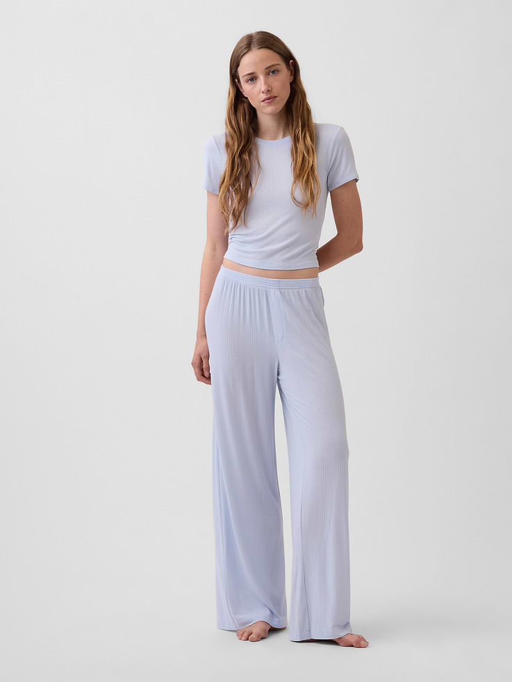 Image number 1 showing, SoftMade Modal Rib PJ Pants
