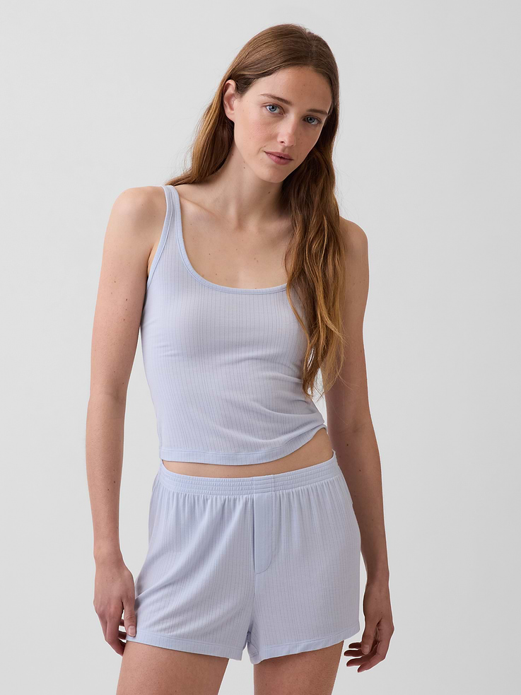 Image number 1 showing, SoftMade Modal Rib PJ Tank Top