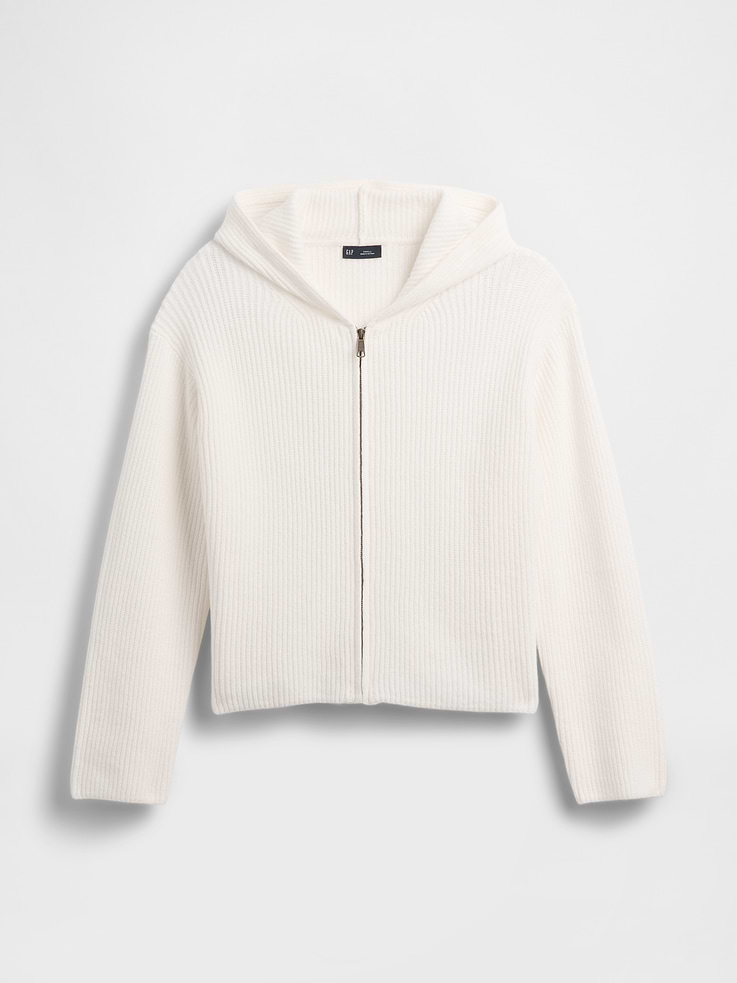 Image number 6 showing, CashSoft Oversized Shaker-Stitch Zip Hoodie