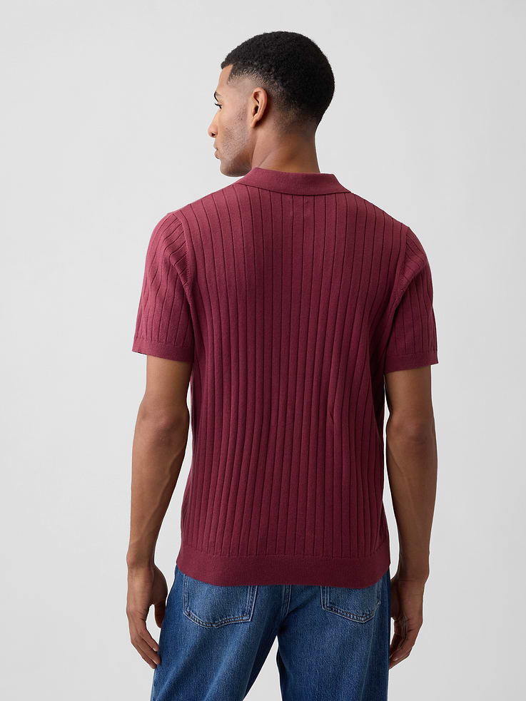Image number 2 showing, Ribbed Johnny Collar Polo Shirt