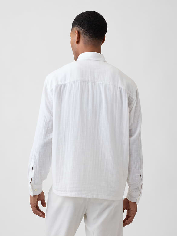 Gauze Shirt in Boxy Fit