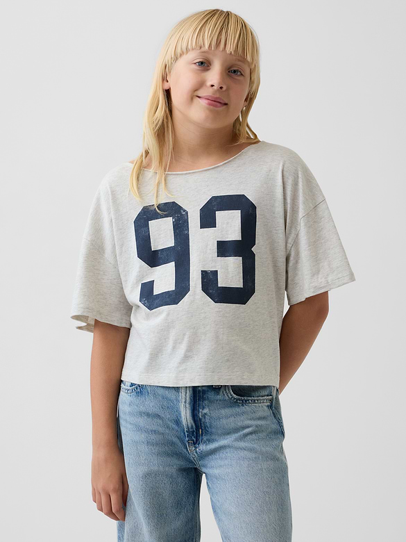Kids Oversized Wide-Neck T-Shirt