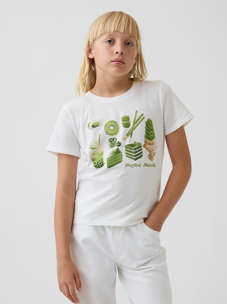 Image 1 of 4, Soft cotton jersey graphic T-shirt., Crewneck., Short sleeves., Assorted graphics at front., Product #894384