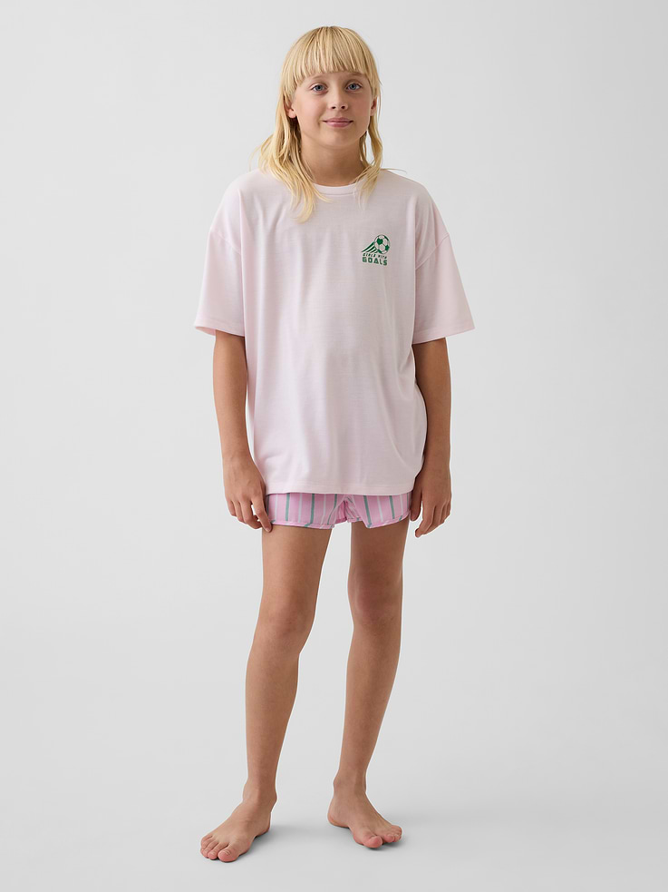 Image number 1 showing, Kids Recycled PJ Short Set