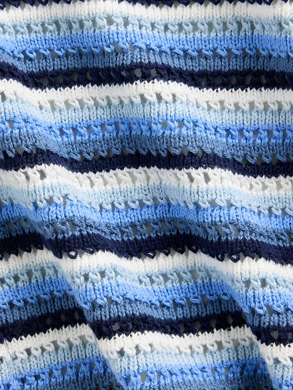 Kids 100% Cotton Crochet Stripe Tank Top