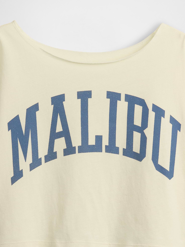 Image number 4 showing, Kids Oversized Wide-Neck T-Shirt