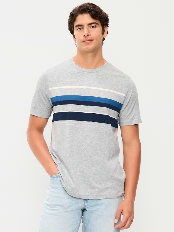 Crew-Neck Striped T-Shirt