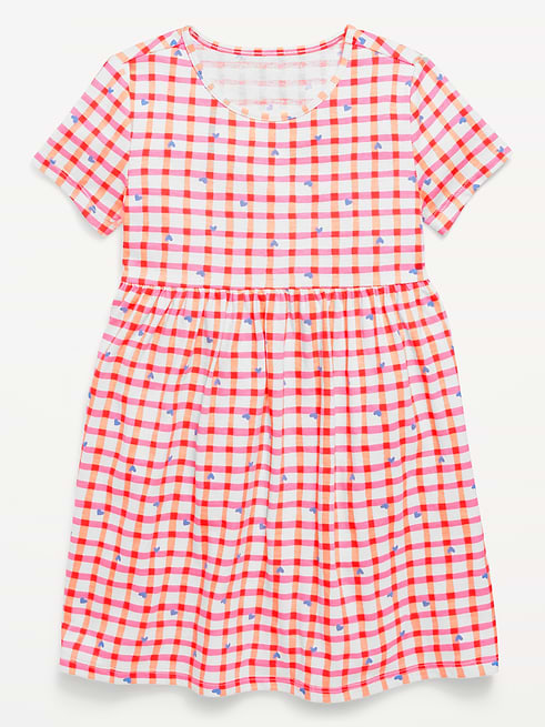 Printed Printed Short-Sleeve Jersey-Knit Dress for Toddler Girls on clearance at Old Navy — 47% off