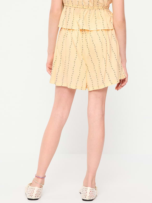 Short à motifs à taille extensible pour fille