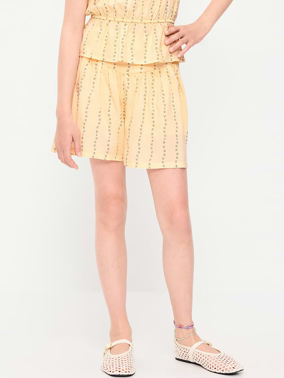 Short à motifs à taille extensible pour fille