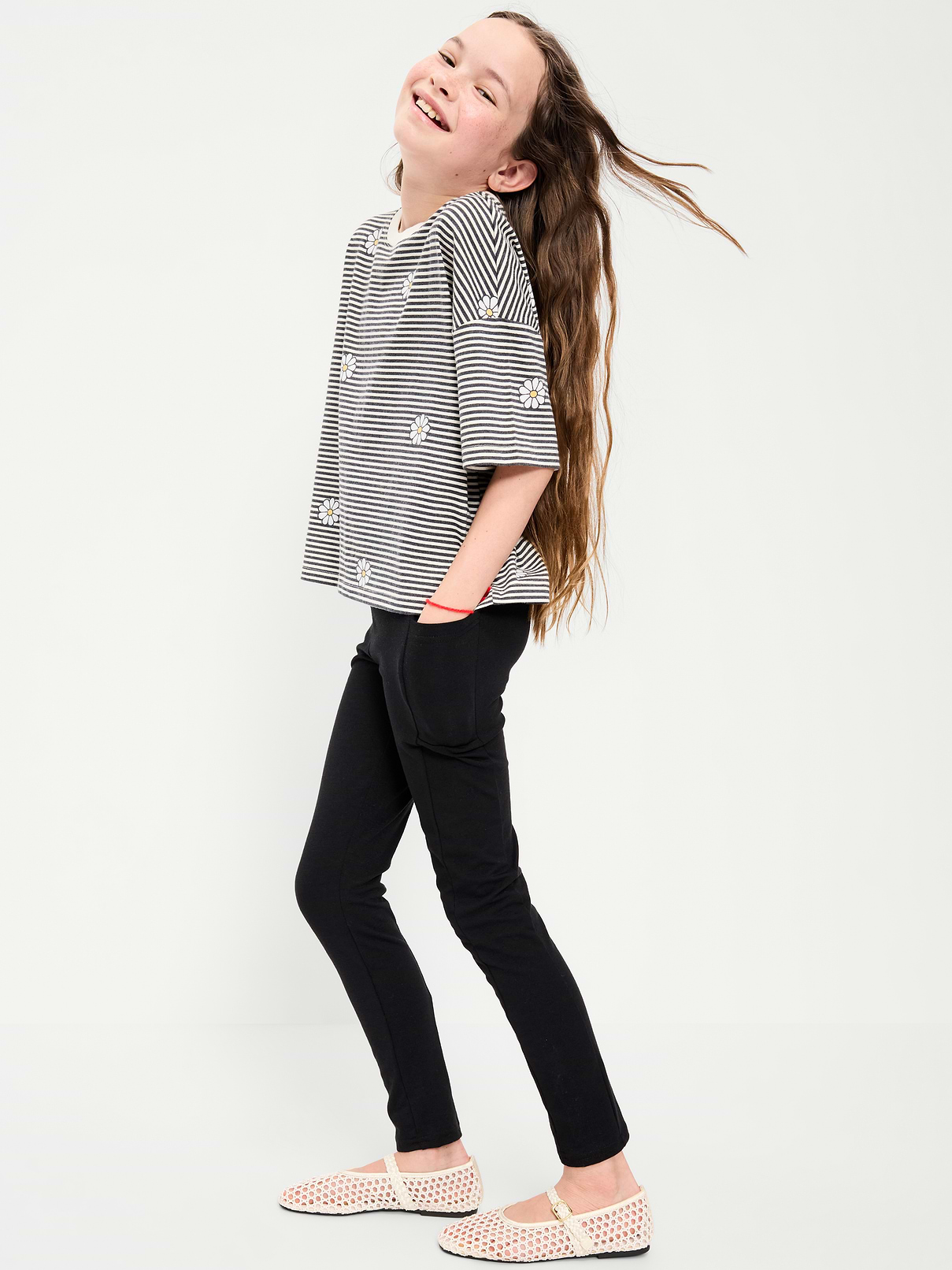 Image number 3 showing, Side-Pocket Leggings for Girls