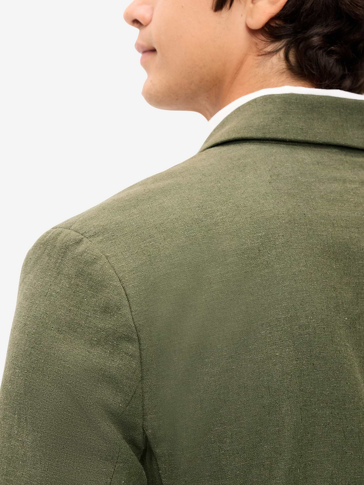Image number 6 showing, Relaxed Unlined Linen-Blend Blazer