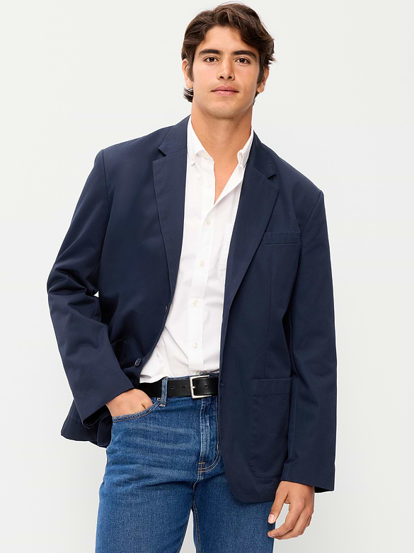 Oversized Twill Blazer