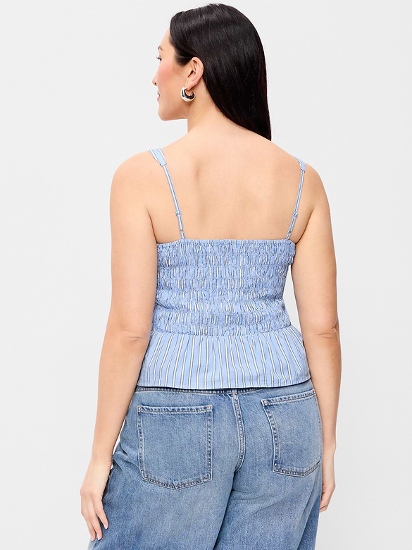 Camisole à smocks et à basque