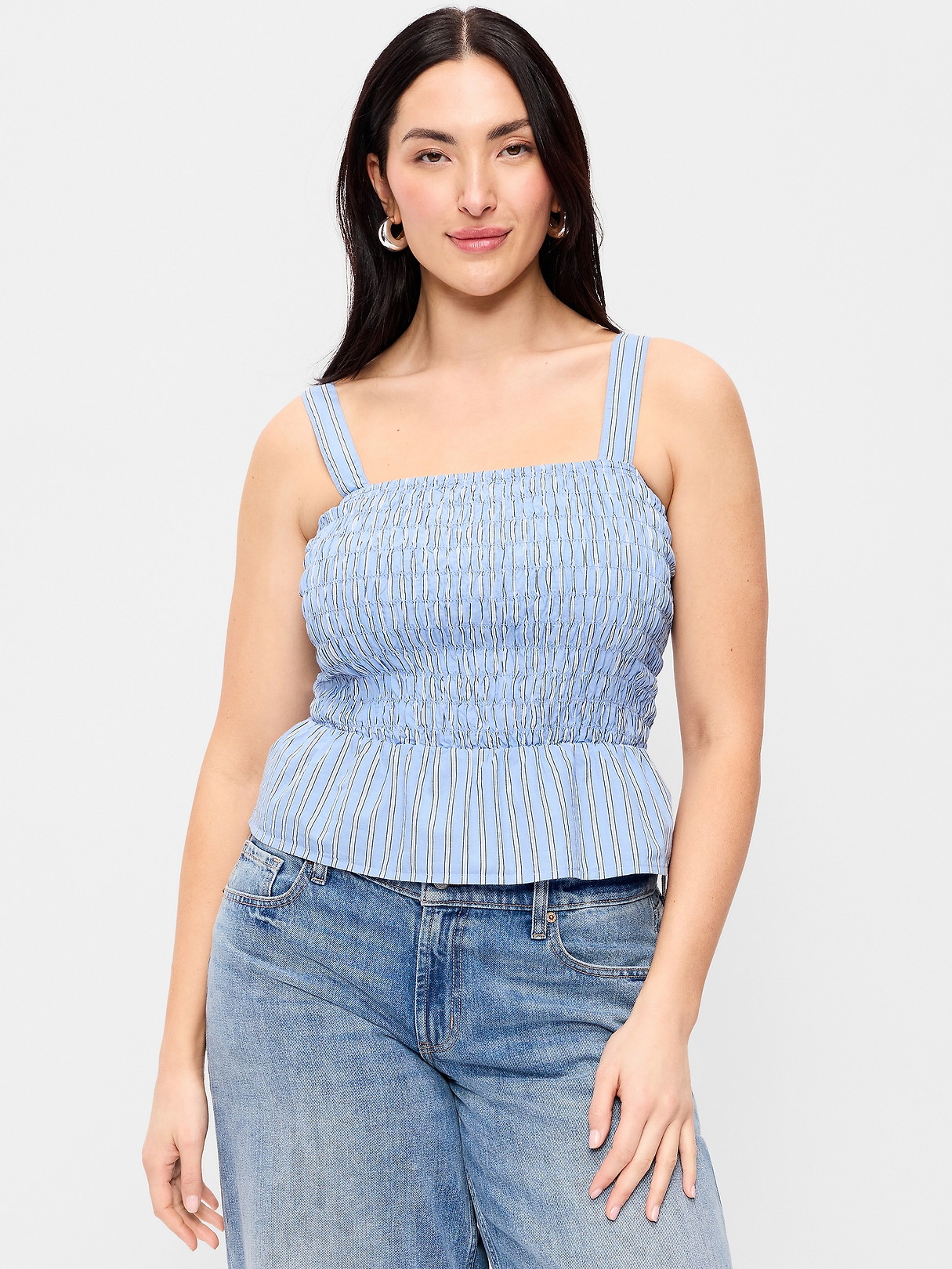 Smocked Peplum Tank Top | Old Navy