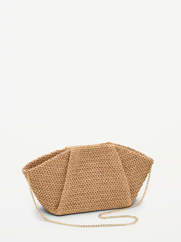Raffia Frame Shoulder Bag