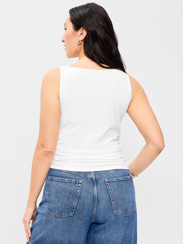 Camisole asymétrique cintrée sur les côtés