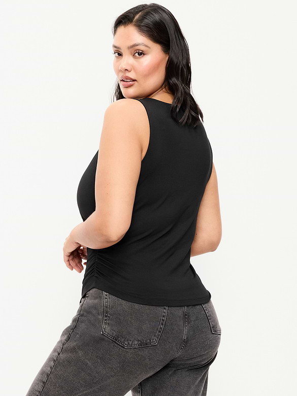 Asymmetrical Side-Cinch Tank Top