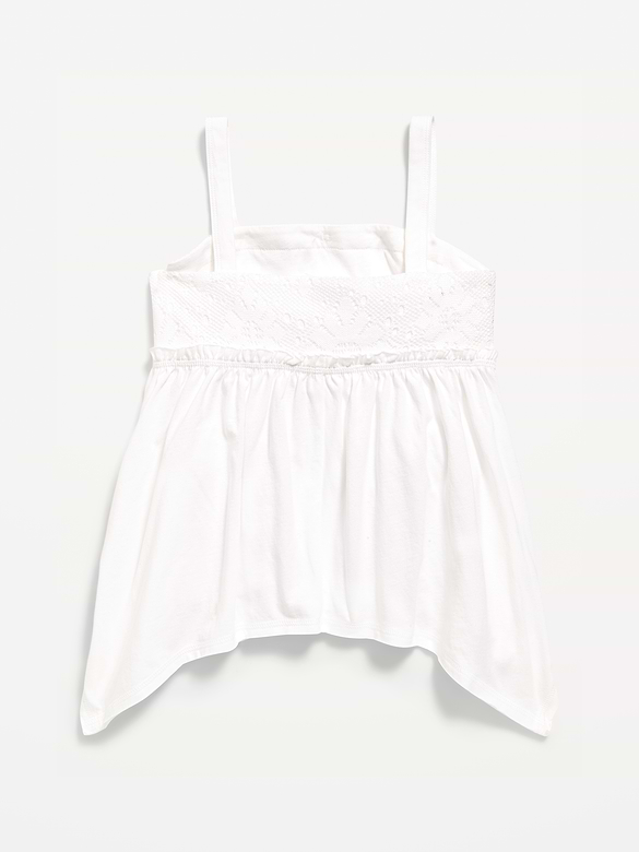 Sleeveless Handkerchief Hem Top for Girls