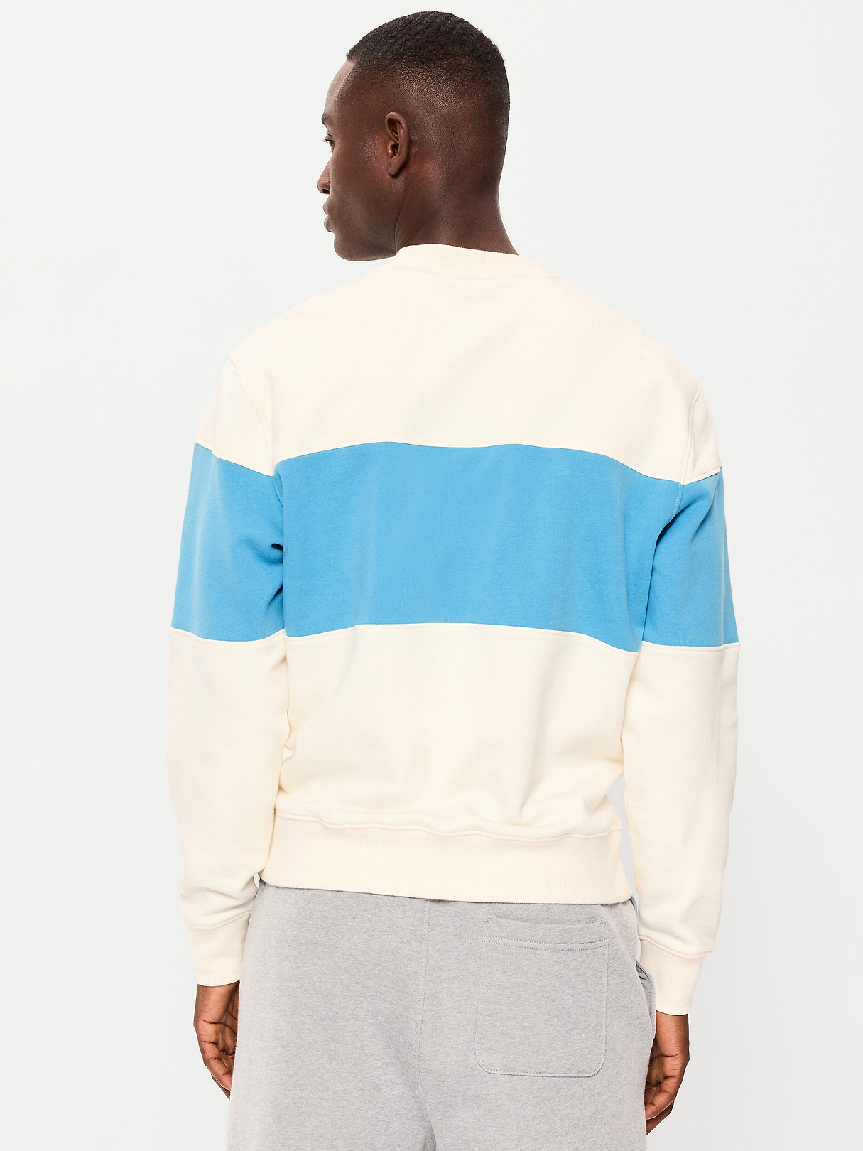 Loose Color-Block Crew-Neck Sweatshirt | Old Navy