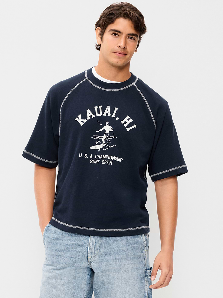 Image number 1 showing, Loose Raglan Cropped Sweatshirt