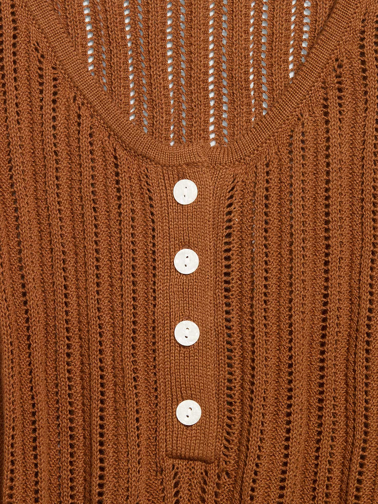 Image number 5 showing, Seaside Cotton Pointelle Peplum Tank Top