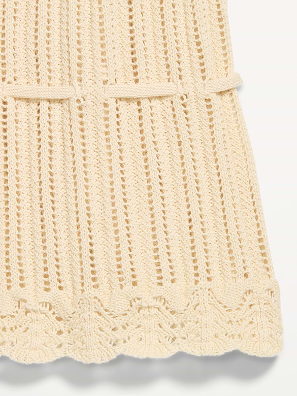 Seaside Cotton Pointelle Peplum Tank Top