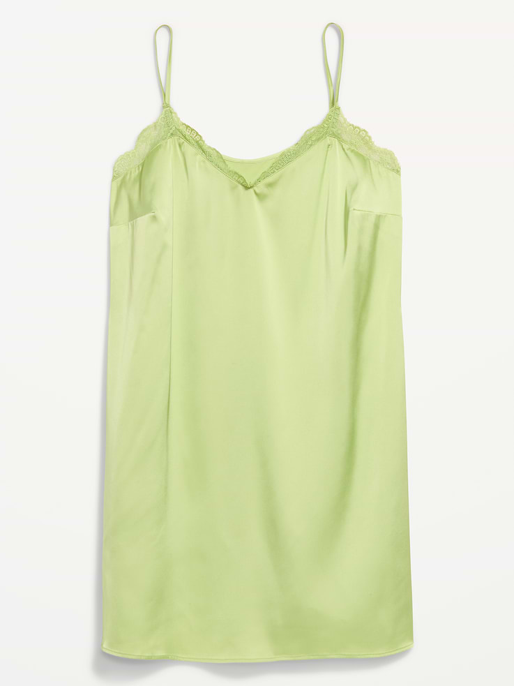 Image number 4 showing, Satin Lace-Trim Sleep Dress