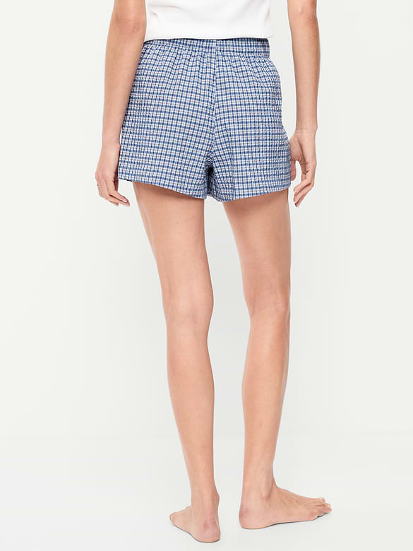 Seersucker Boxer Pajama Shorts