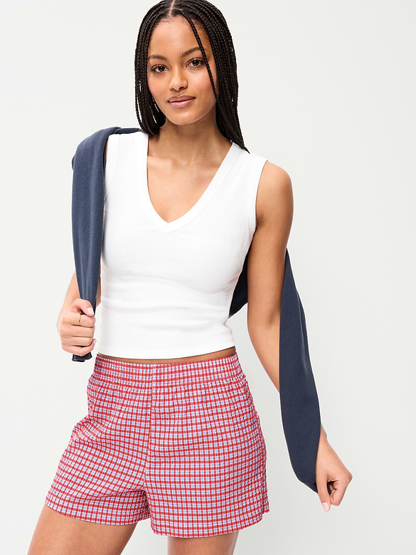 Seersucker Boxer Pajama Shorts
